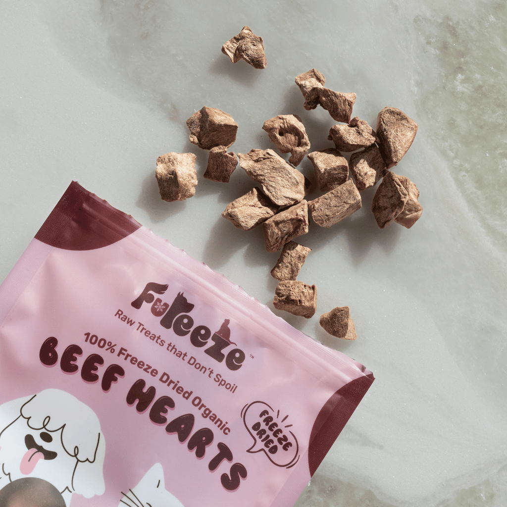 Freeze Dried Organic Beef Hearts 50g